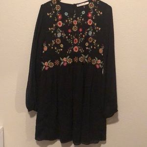 ZARA black embroidered dress!